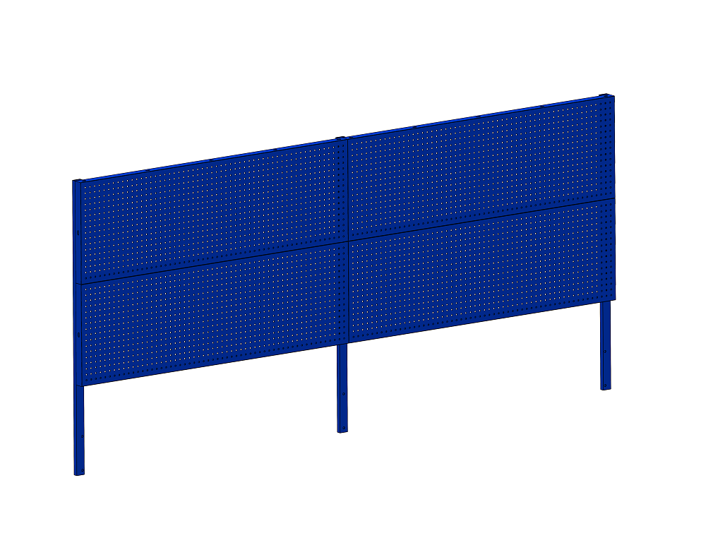 děrovaná stěna 285x90cm - blue