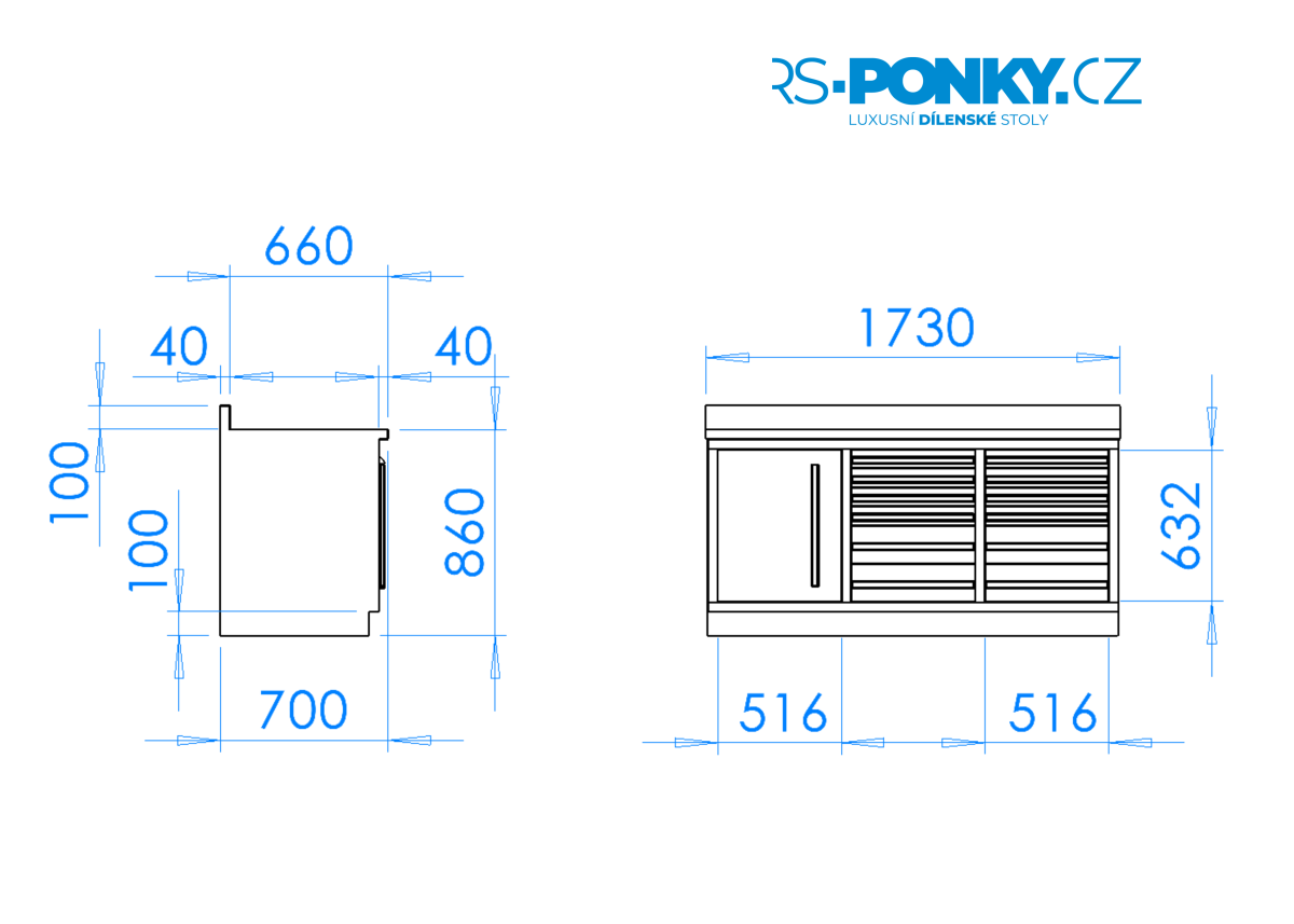 dílenský ponk - 12 - blue
